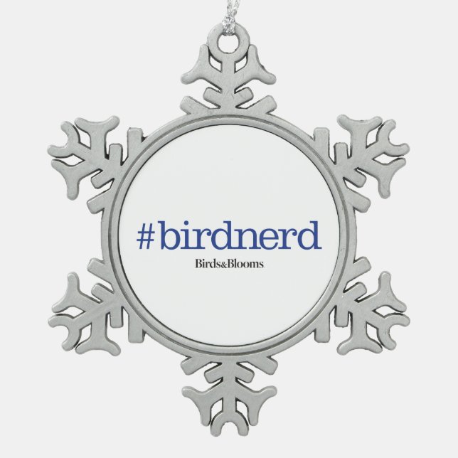 Ornement Flocon De Neige #birdnerd (Devant)