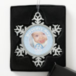 Ornement Flocon De Neige Birthday Boy Photo Winter Onederland<br><div class="desc">Birthday Boy Winter Onederland dégradé bleu avec des flocons de neige et photo de votre garçon d'anniversaire.</div>
