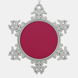 Ornement Flocon De Neige Blanc Créez votre propre - Rouge cerisier