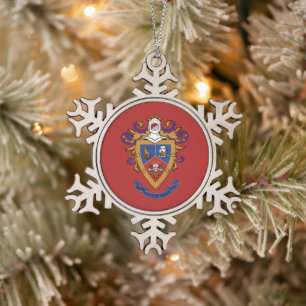 Ornement Flocon De Neige Blason officiel de Delta Sigma Pi