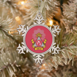 Ornement Flocon De Neige Blason Phi Sigma Kappa