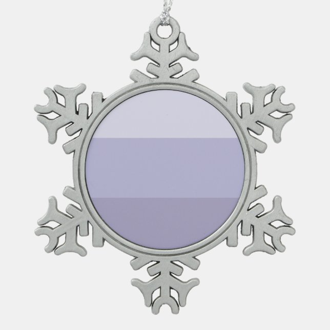 Ornement Flocon De Neige Bleu Ombre rayé (Devant)
