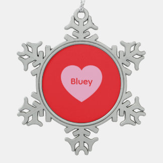 Ornement Flocon De Neige Bluey Hugs Snowflake Xmas Tree Crystal Decoration