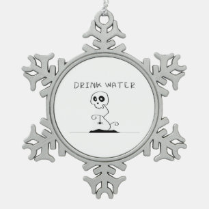 Ornement Flocon De Neige Boire de l'eau - Manger Boire Et Être Effrayant Ré