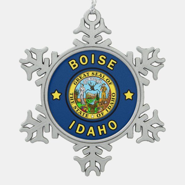 Ornement Flocon De Neige Boise Idaho (Devant)