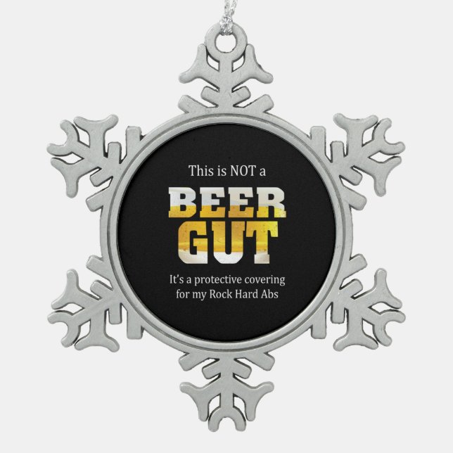 Ornement Flocon De Neige Boisson de bière pas une BIÈRE GUT Anniversaire (Devant)