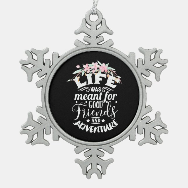 Ornement Flocon De Neige Bon Amis Et Aventure (Devant)