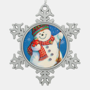 Ornement Flocon De Neige Bon Snowman