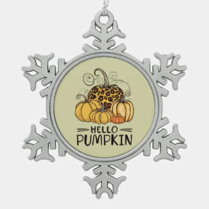 Ornement Flocon De Neige Bonjour Citrouille Lover Automne Saison Automne Th