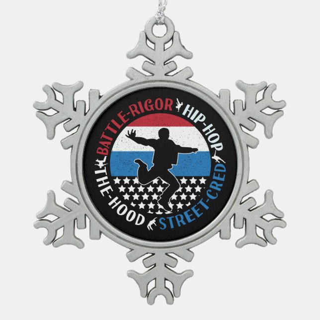 Ornement Flocon De Neige Break Dance Breakdance Hip-Hop Boy (Devant)
