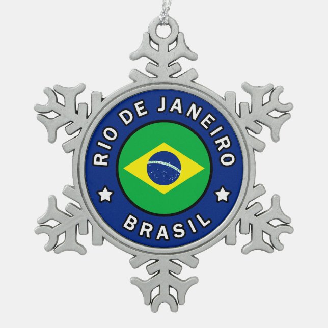 Ornement Flocon De Neige Brésil de Rio de Janeiro (Devant)