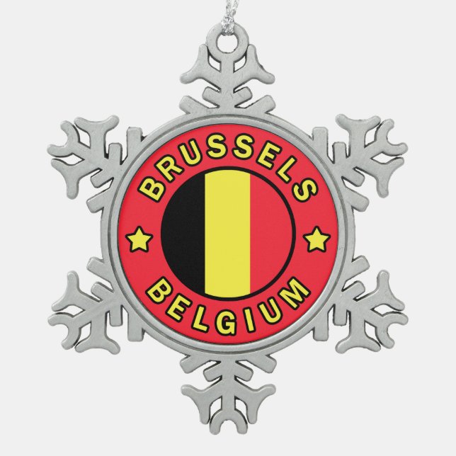 Ornement Flocon De Neige Bruxelles Belgique (Devant)