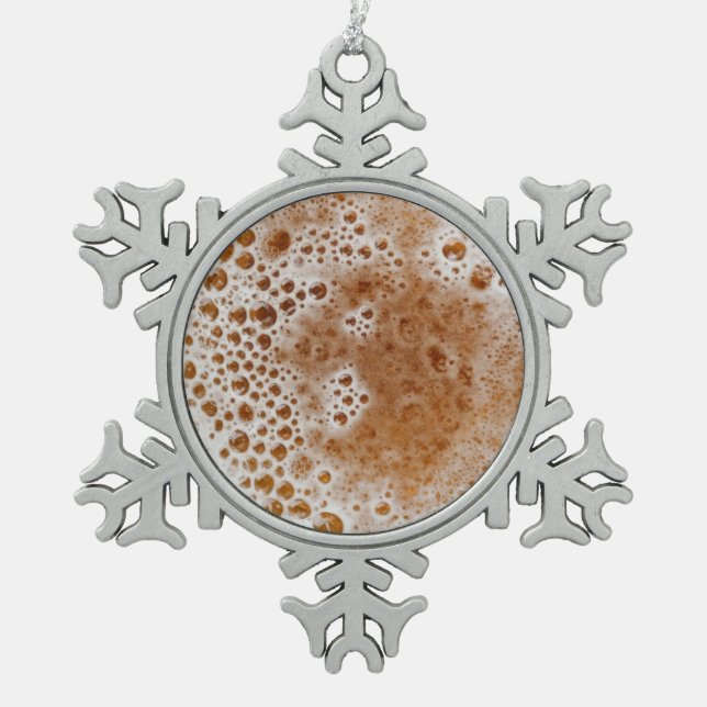 ORNEMENT FLOCON DE NEIGE BULLES DE BIÈRE (Devant)
