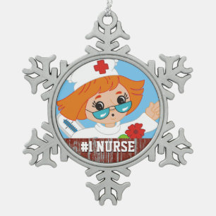 Ornement Flocon De Neige Cadeau customisé d'infirmière de l'infirmier