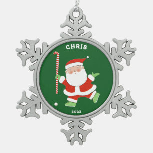 Ornement Flocon De Neige Cadeau de vacances de hockey sur gazon