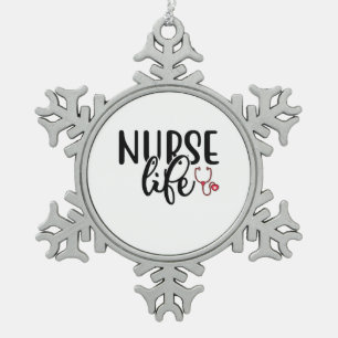Ornement Flocon De Neige Cadeau d'infirmière Vie d'infirmière