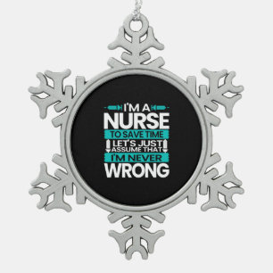 Ornement Flocon De Neige Cadeau infirmière   Je Suis Infirmière Pour Gagner