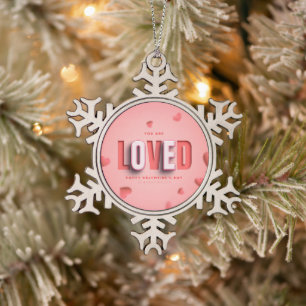Ornement Flocon De Neige Cadeaux de la Saint-Valentin de SlipperyJoe's ton