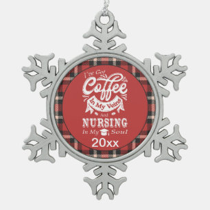 Ornement Flocon De Neige Café Étudiant En Soins Infirmiers Dans Mes Veines