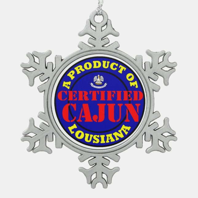ORNEMENT FLOCON DE NEIGE CAJUN CERTIFIÉ (Devant)