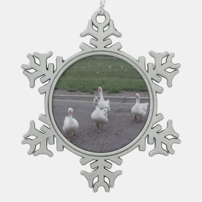 Ornement Flocon De Neige Canard (Devant)