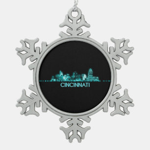 Ornement Flocon De Neige Cancinnati Skyline