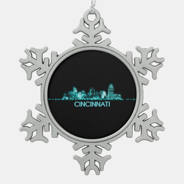 Ornement Flocon De Neige Cancinnati Skyline (Devant)