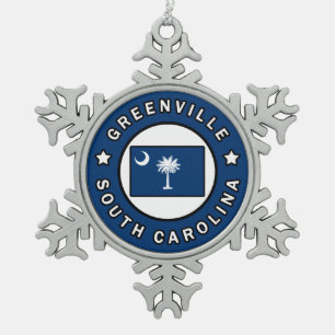 Ornement Flocon De Neige Caroline du Sud de Greenville