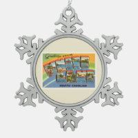 Carte postale vintage blanche de la Caroline du