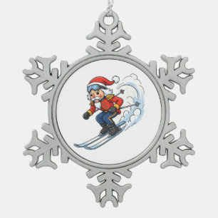 Ornement Flocon De Neige Casse-Noisette Skieur Noël 2026 Vacances Ski  