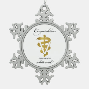 Ornement Flocon De Neige Cérémonie de blouse vétérinaire