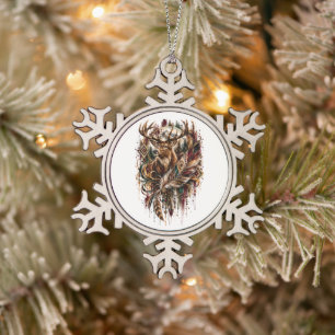 Ornement Flocon De Neige Cerf Boho, Rêvant de Cerf