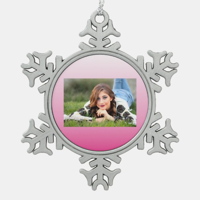 Ornement Flocon De Neige cerisier rose croustillant rose (Devant)