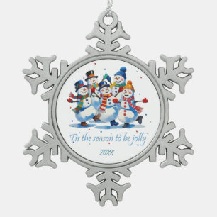 Ornement Flocon De Neige C'est la saison d'être joyeux Danse joyeuse des bo