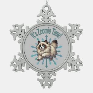 Ornement Flocon De Neige C'est Zoomie Time Ragdoll Chat