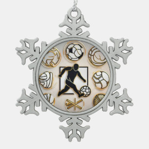 Ornement Flocon De Neige "Champions d'or"