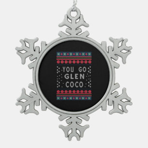 Ornement Flocon De Neige Chandail de Noël amusant
