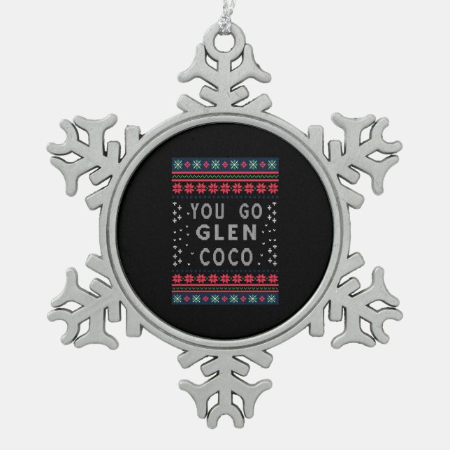 Ornement Flocon De Neige Chandail de Noël amusant (Devant)