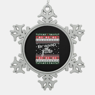 Ornement Flocon De Neige Chandail de Noël moche drôle