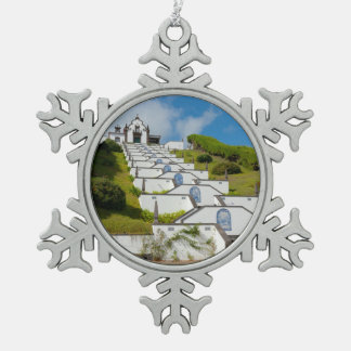 Ornement Flocon De Neige Chapelle dans des îles des Açores