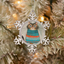 Chat cookie fantaisiste avec un pull de Noël laid
