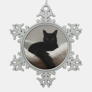 Ornement Flocon De Neige Chat noir