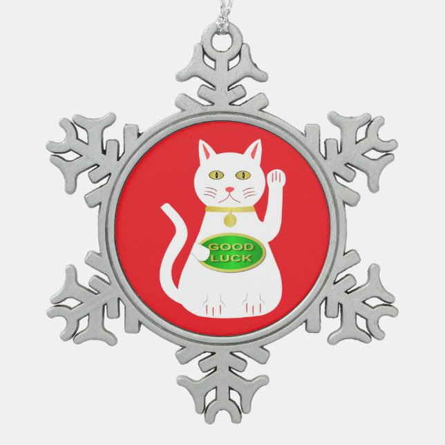 Ornement Flocon De Neige Chat Oriental Lucky (Devant)