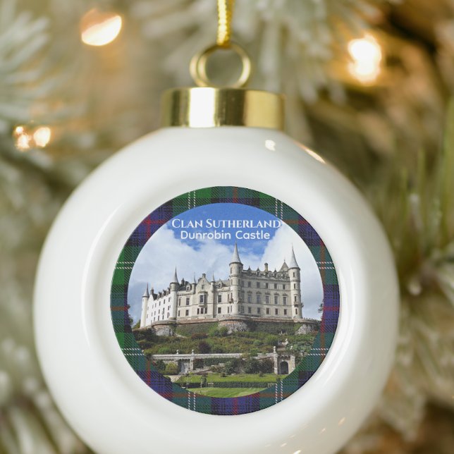 Ornement Flocon De Neige Château de Dunrobin du Clan Sutherland, Écosse, Ph (Créateur téléchargé)