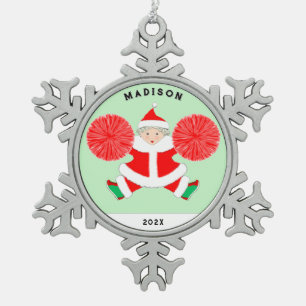 Ornement Flocon De Neige Cheerleader Noël Collectible 2023