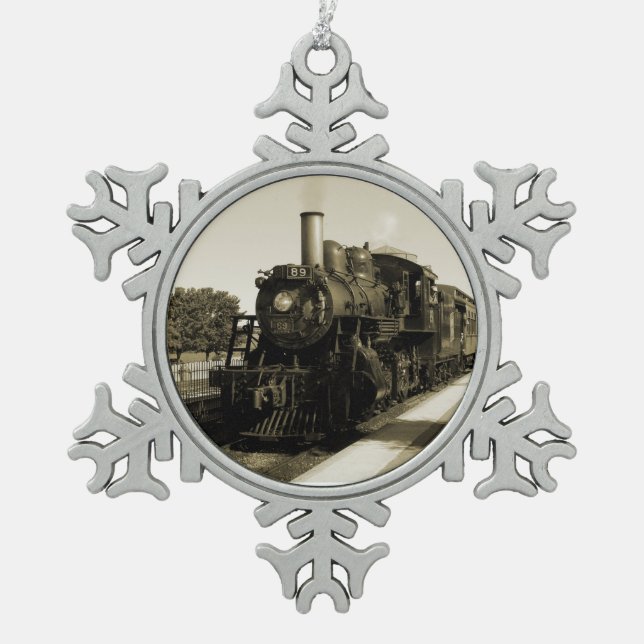 Ornement Flocon De Neige Chemin de fer historique (Devant)