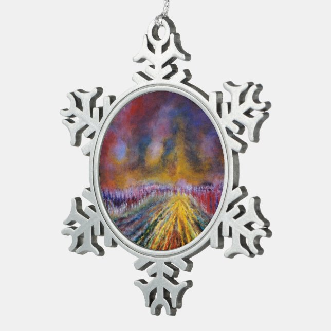 Ornement Flocon De Neige Chemin pourpre (Vue impression)