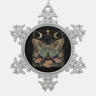 Ornement Flocon De Neige Chemise Whimsigoth Moth, T-shirt papillon botaniqu