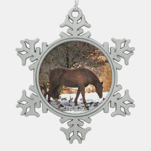 Ornement Flocon De Neige Cheval