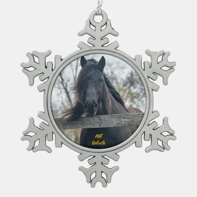 Ornement Flocon De Neige Cheval AHT Secourt Goliath (Devant)